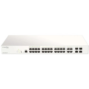 D-Link DBS-2000-28P Nuclias Cloud Managed PoE Switch, 24 Gigabit Ethernet PoE ports, 4 Combo GE/SFP ports